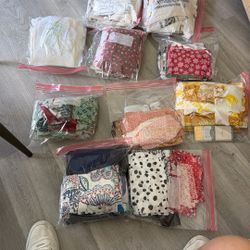 Fabric Pieces And Interfacing Pieces 