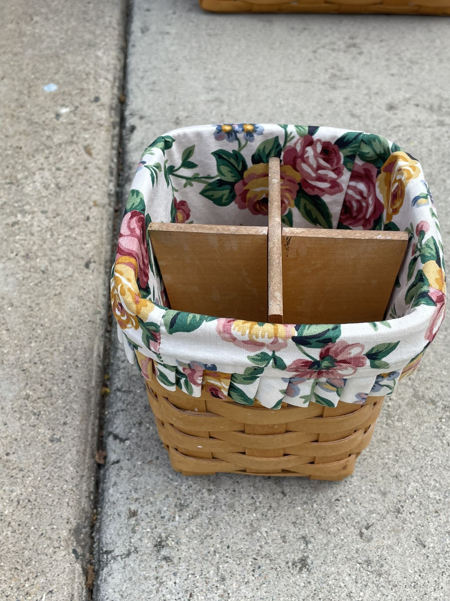 Woven Basket with Divider