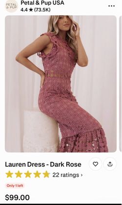 Petel & Pup Lauren Dress- Dark Rose