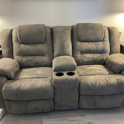 New Couch - Gray Recliner 
