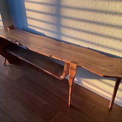 Handmade Bench (live edge olive wood)