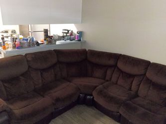 Double recliner sectional couch