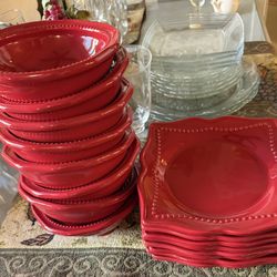 8 Platos Pequeños Y 8 Cuadrados Princes House Solo Los Use De Decoración 