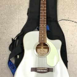 Fender Sonoran Acoustic Electric Guitar Blue Color 6 String Fishman Tuner Tune Music Audio Studio Bridge Neck Pick Up California Series Vintage Style