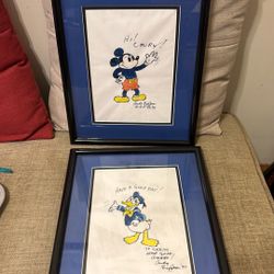Framed Original Vintage Disney Artist Andy Engman
