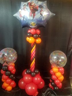 Incredibles balloon towers