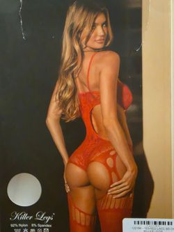 Killer Legs Red Lace Bodystocking