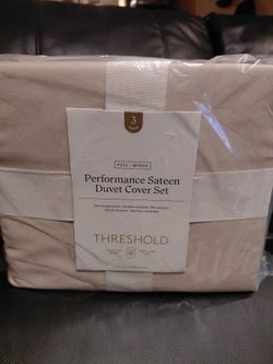 Threshold Performance Sateen Duvet Cover Set Full/Queen