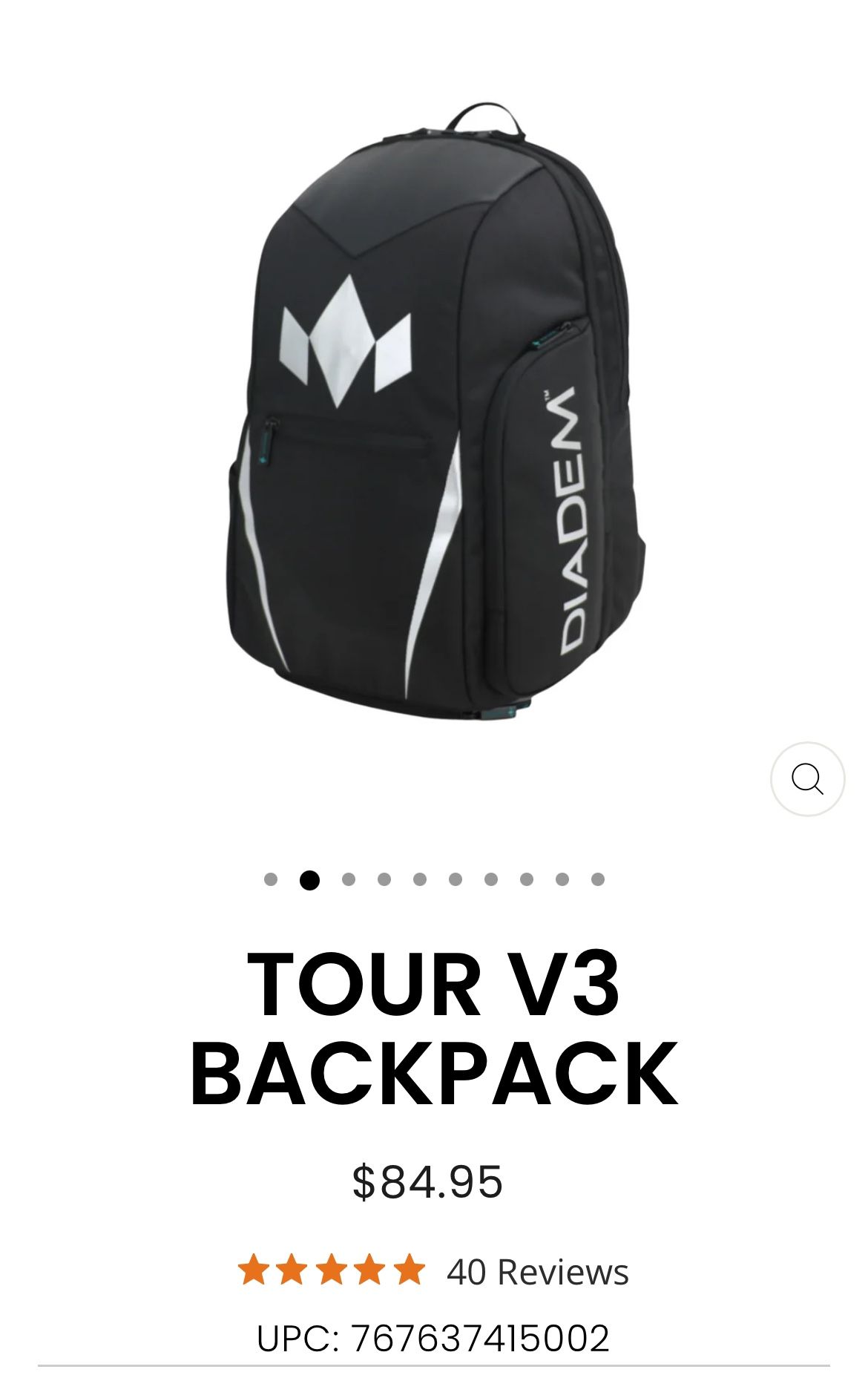 Diadem Pickleball/Tennis Backpack