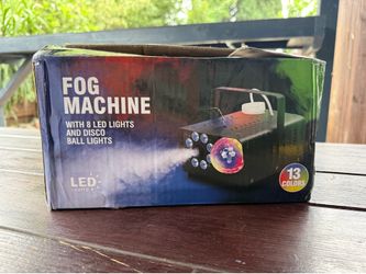 Fog Machine LED-600 600W 8 LED Lights Disco Ball 13 Colors Stage Effects Compact