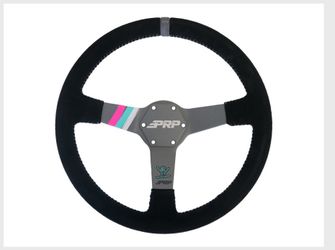 RPR x Shreddy Steering Wheel Black Suede w/Grey Trim