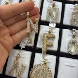 Gold Initial N With Diamonds