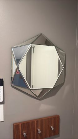 West Elm Geometric Faceted Mirror