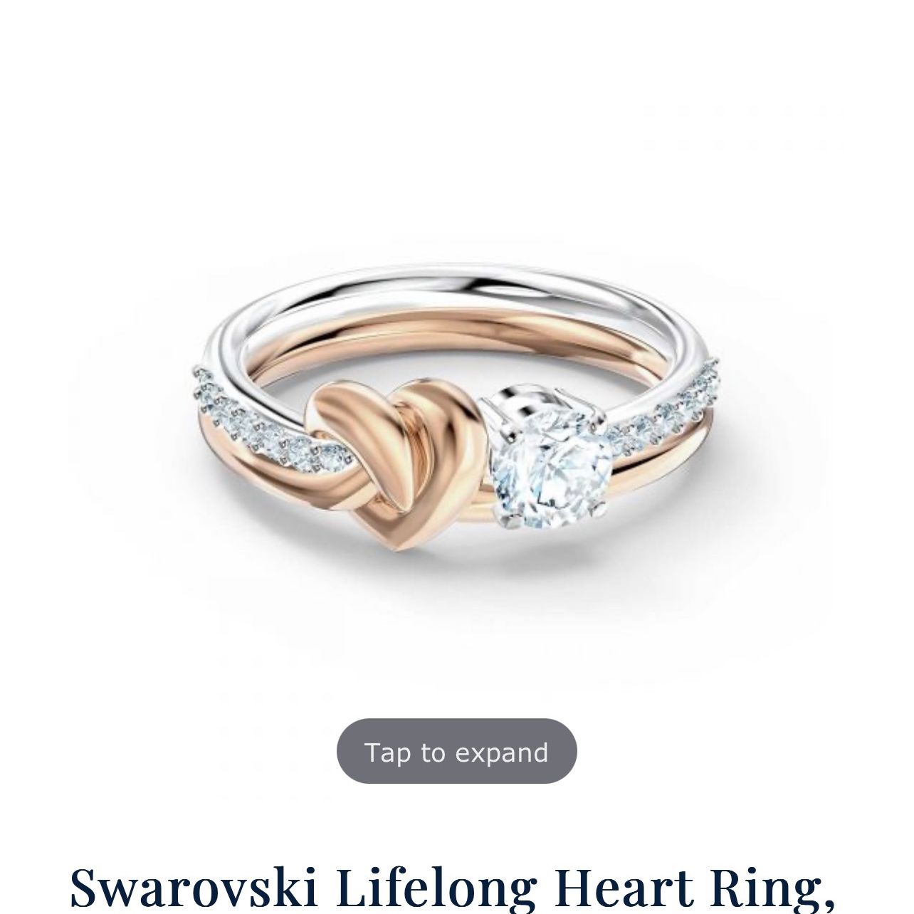 Swarovski Lifelong Heart Ring 