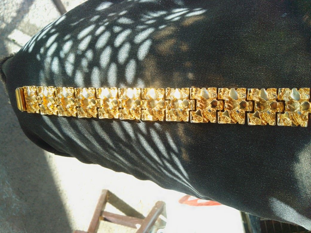 Gold Over Sterling Silver Bracelet 