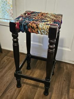 BOHO Colorful Wood Stool