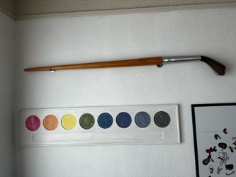 Paint brush and pallet wall decor