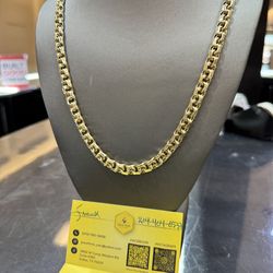 10kt- Semi/Hollow Chino Chain 24