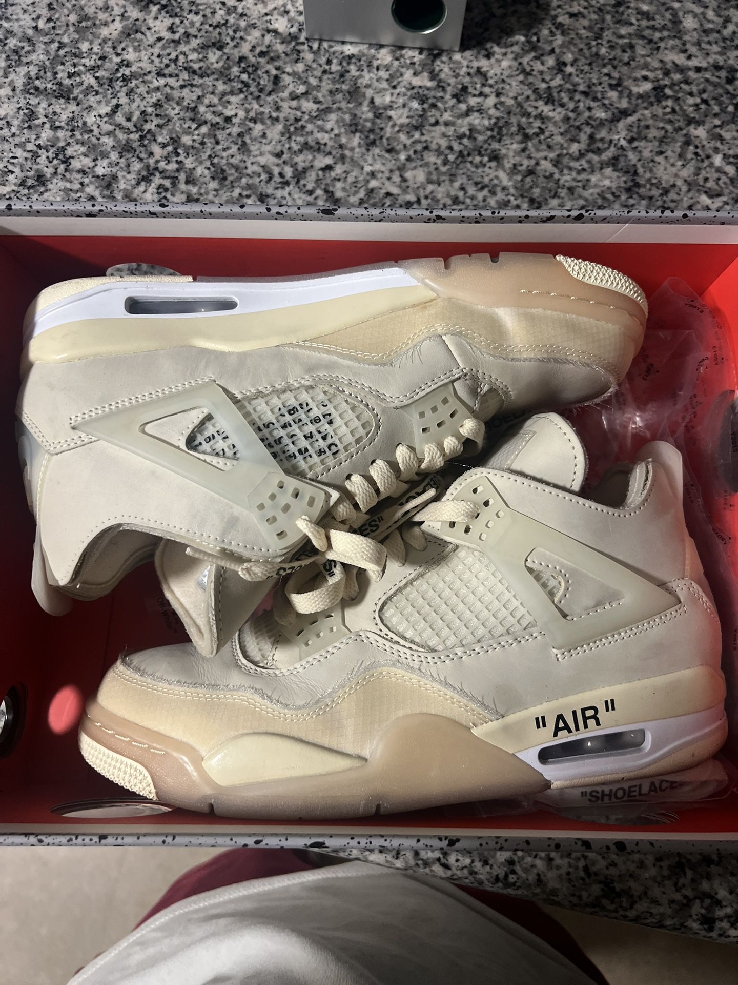 Off-White Sail Jordan 4 Retro Size 8M
