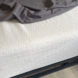 Queen mattress and metal frame