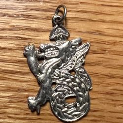 Vintage Dragon Pendant Charm Mythical Fantasy Jewelry