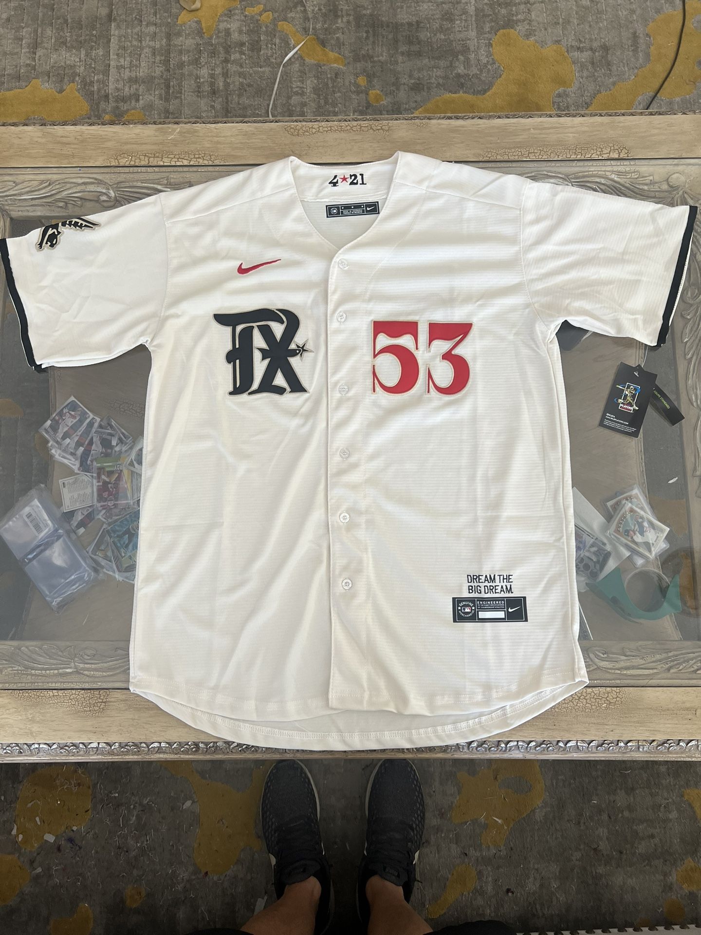 Adolis Garcia Jersey NEW Mens Medium City Connect Cream Texas Rangers