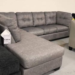 🍄 Falkirk 2-Piece Sectional With Chaise | Sectional-Gray | Sofa | Loveseat | Couch | Sofa | Sleeper| Living Room Furniture| Garden Furniture | Patio 