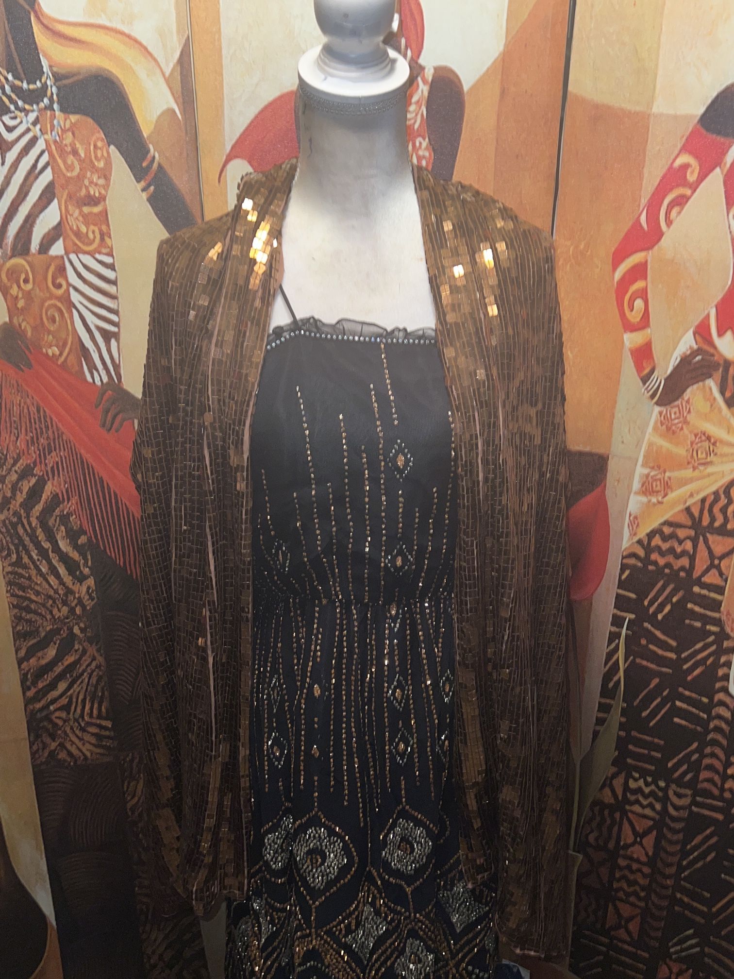 Black& Gold Sequin Dress