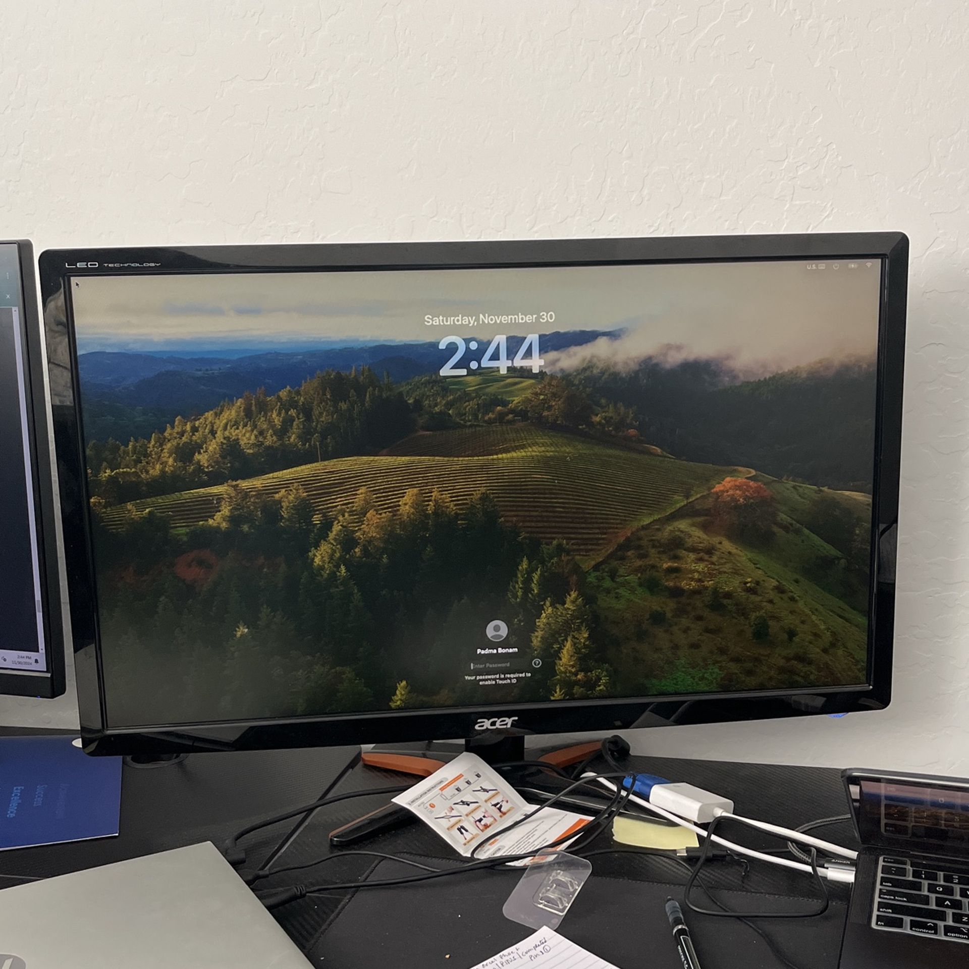 Acer 27” Wide Screen  HDMI Monitor For Sale lIKE NEW - $50