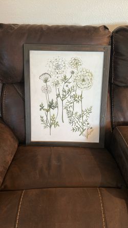 Floral Wall Art Wood Frame