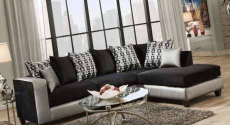 Black and grey luxury sectional! Other sofa deals here