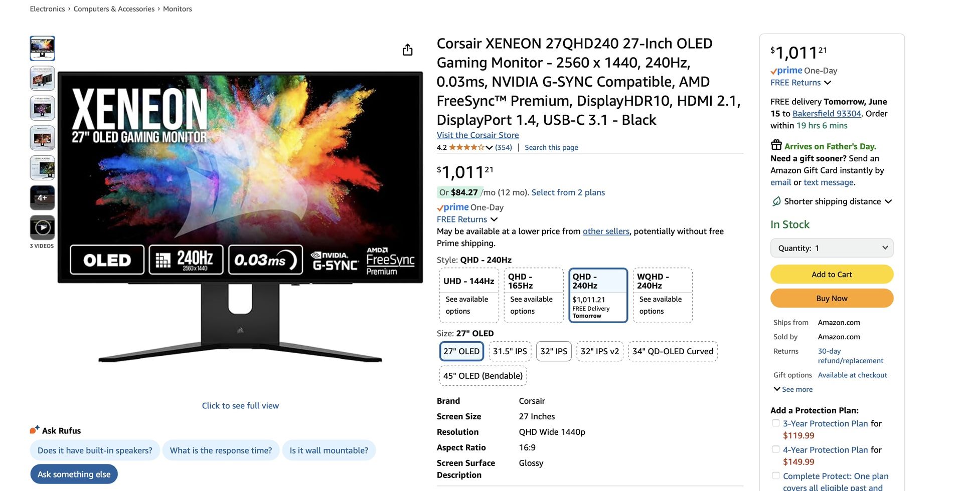 OLED Gaming Monitor