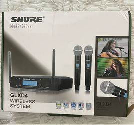 Dual Handheld Wireless Microphones uhf ,for Shure GLXD4 Karaoke Microphone -640-690 MHz
