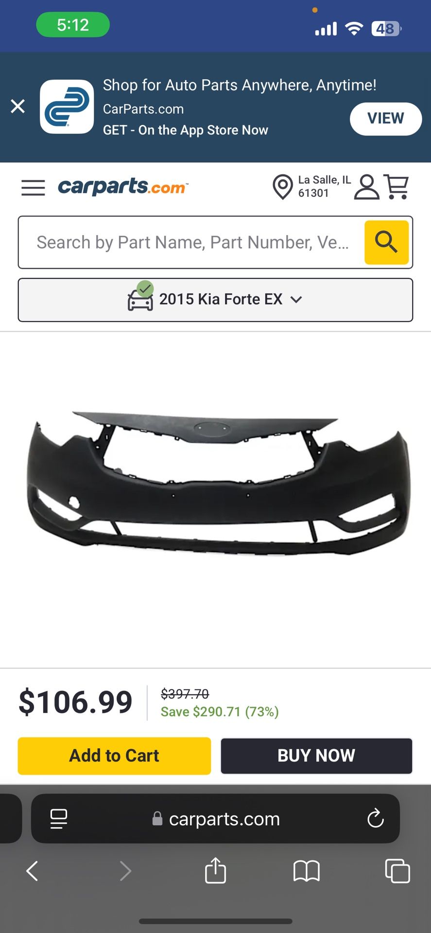 Kia Forte Front Bumper Replacement