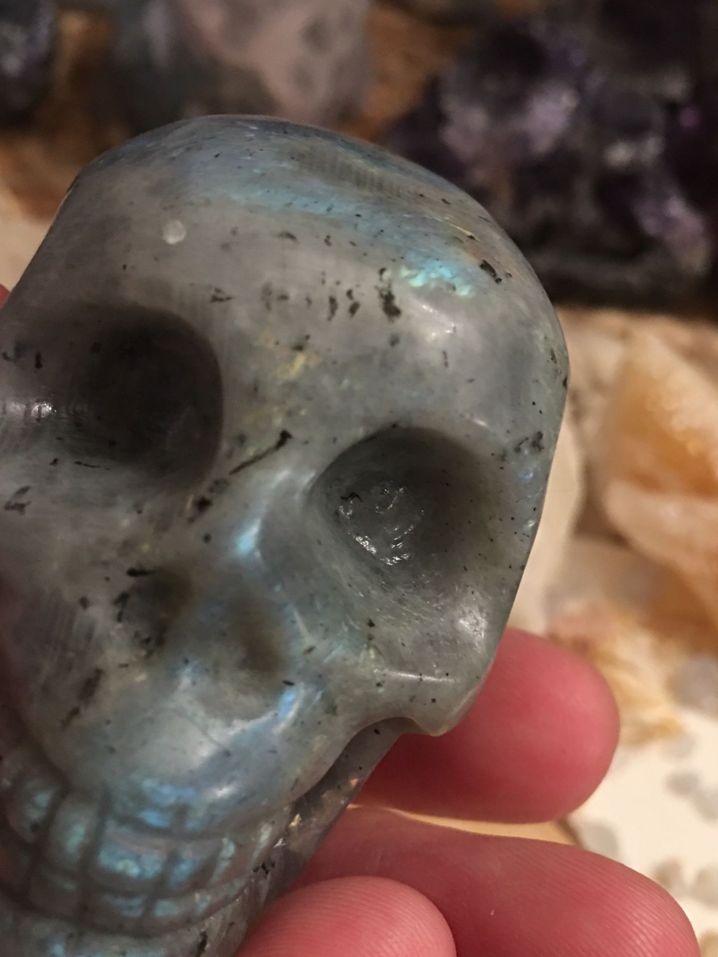 Labradorite Skull 💀 ☠️ 💀