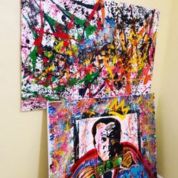 ‘“wolfie” Wolf On Wall Street Custom Painting 