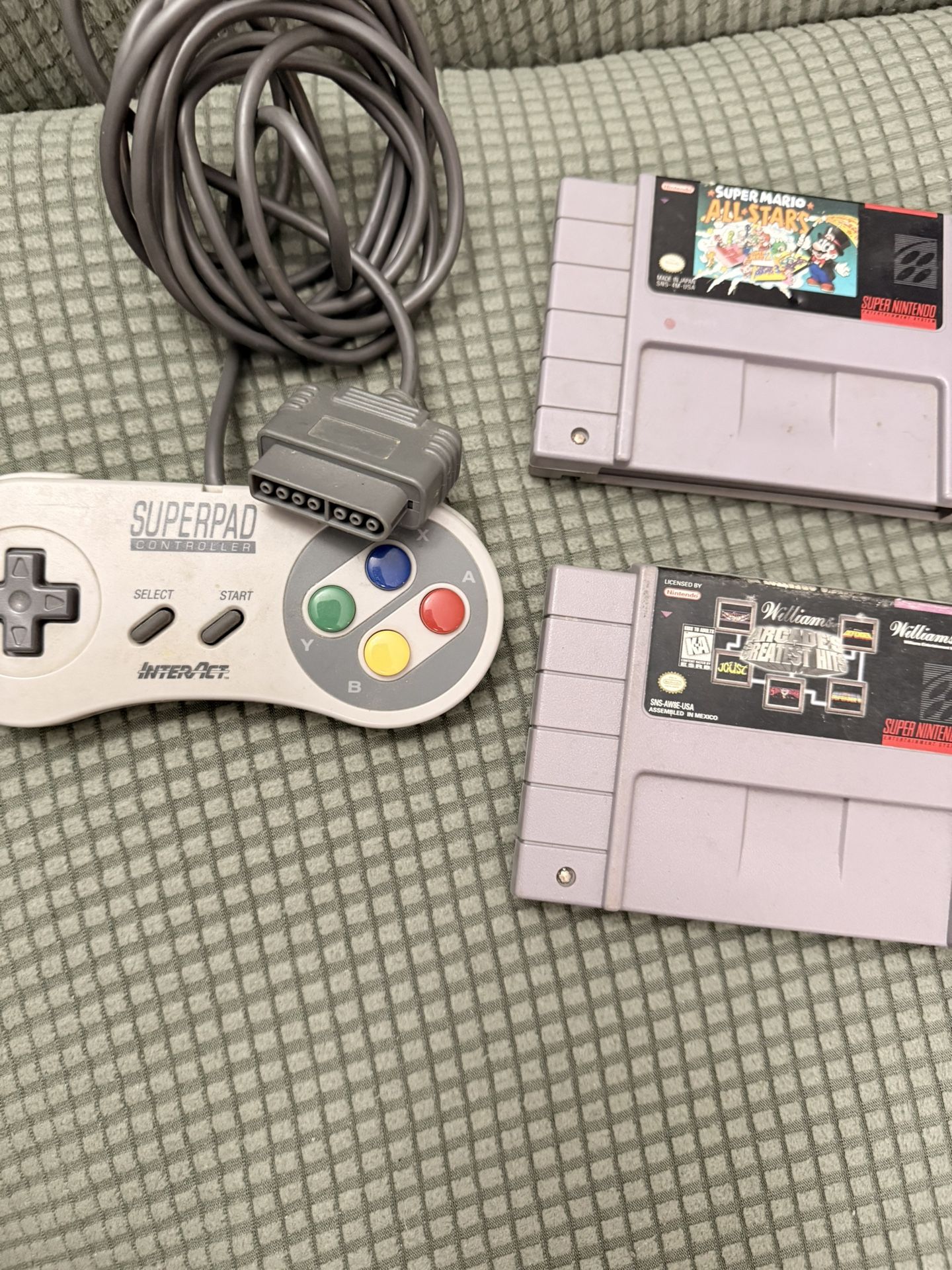 SNES Original Games and Controller