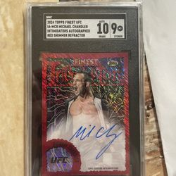 michael chandler red shimmer rare auto SGC 9|10