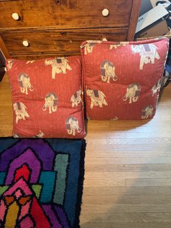 2 large Elephant throw pillows