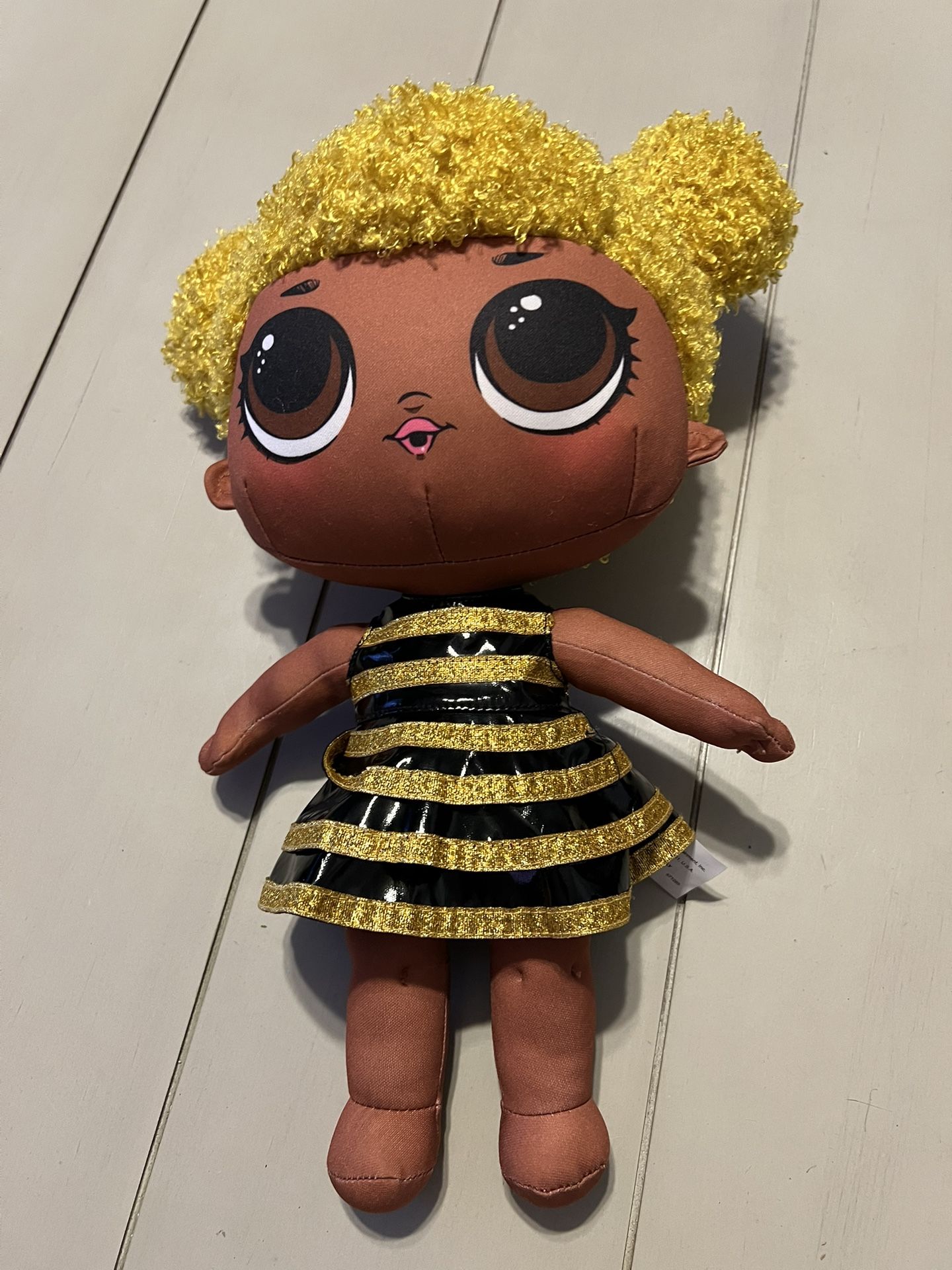 LOL Surprise Queen Bee Large Stuffed Plush Toy Gold Hair 15”