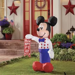 3.5FT Light Up🇺🇸Patriotic Mickey Inflatable