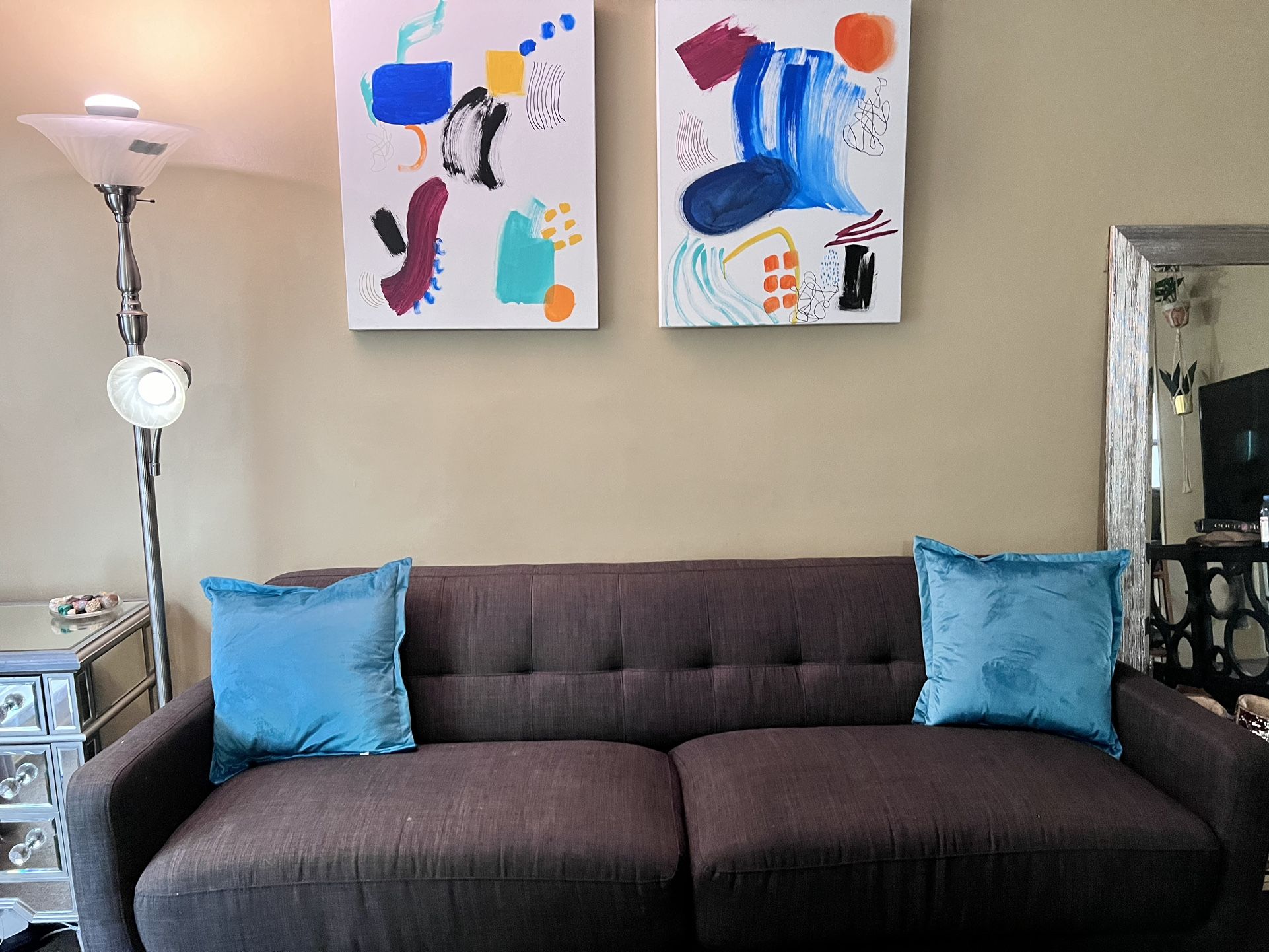 Free Sofa Couch 2 Cushions Loft Style