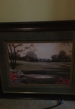 Framed art, golf course