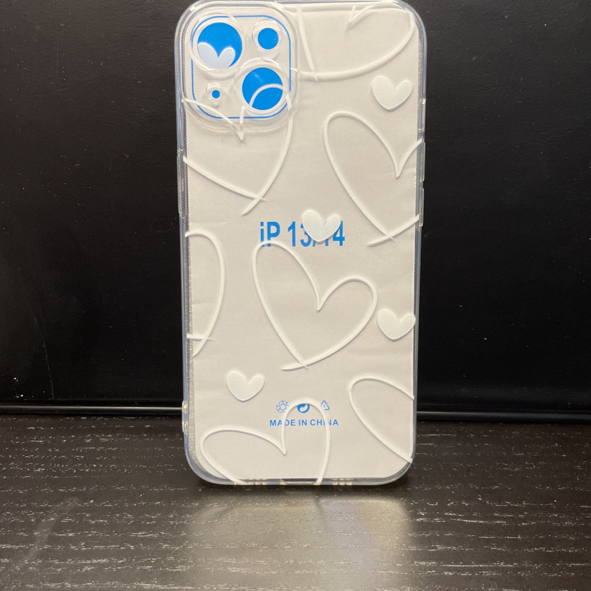 iPhone 13/14 Heart clear gel Case 