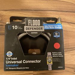 Flood Defender 10 Foot 1/4” Inlet Universal Connector Icemaker Eastman 