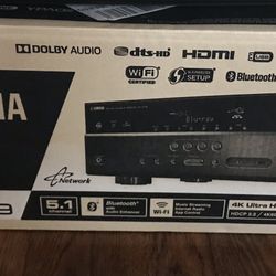 Amp And 5 Klipsch Speakers Home Theater Surround Sound System