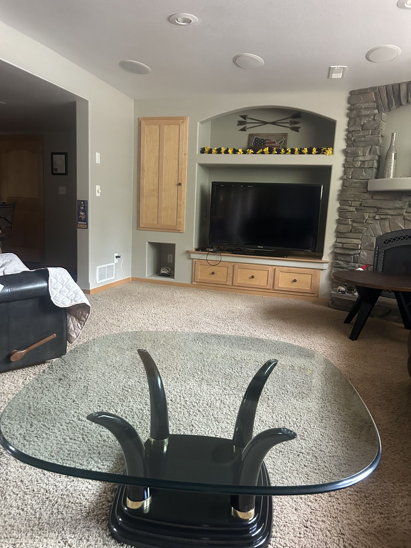 Ivory Glass Table