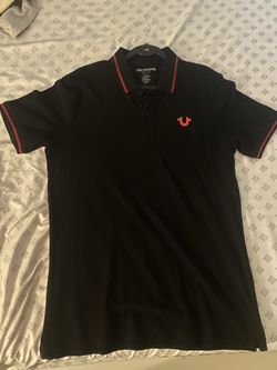 True religion polo red and black size large