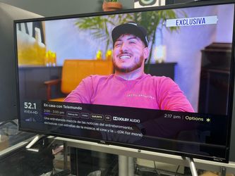 TCL 43”. SMART TV ROKU TV FULL HD WITH REMOTE INCLUDED GREAT PICTURE QUALITY GUARANTEED 💯✅👍📺