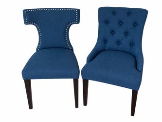 4 dining room chairs (left) 2 end chairs (right)